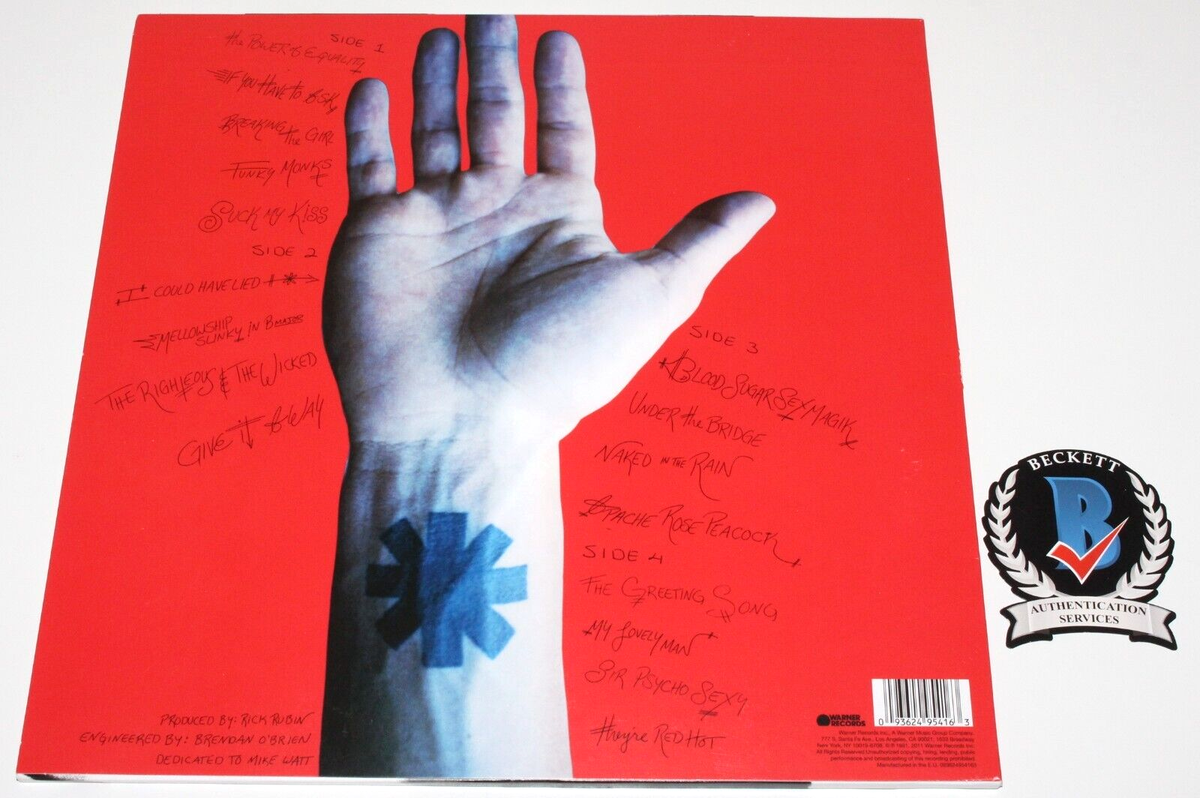 RED HOT CHILI PEPPERS SIGNED BLOOD SUGAR SEX MAGIK RECORD LP