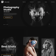 Photography Studio Website Design with Free VPS Web Hosting and Installation
