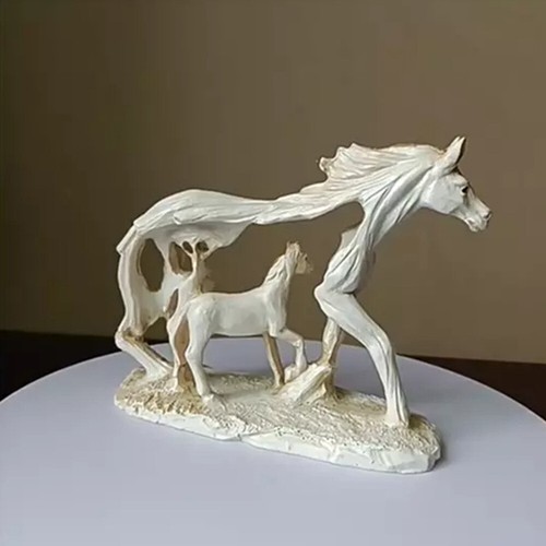 Sheremart Gallopressia Sherum Gallopressia,Handmade Horse Statue with Baby Horse - Picture 9 of 10