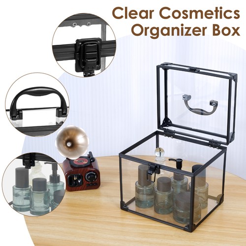 Large Vanity Case Beauty Box Make up Cosmetic Nail Storage Lockable Travel$⇕ - Picture 6 of 22