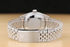 ROLEX DATEJUST 1601 18K GOLD STEEL GRAY DIAL WATCH w/ ROLEX FOLDED BRACELET 6