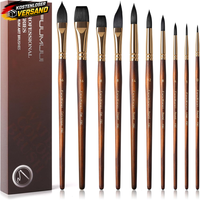 Aquarellpinsel Set - 10Er Professionell Synthetisches EichhöRnchenhaar Pinsel Mi