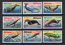 M28533 Niue 1983 Whales Set X9 UMM Sg 487/95 Cat &pound;18.85