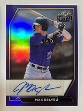 2026 LEAF METAL BASEBALL MAX BELYEU #7/7 PURPLE PRISMATIC AUTO