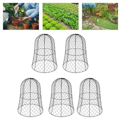Garden Cloche Bell Screen Shape Plant Protectors from Animals 12.99''Dx15.75''H