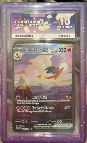 Pokémon TCG Charizard EX Scarlet & Violet 151 199/165 ACE GEM MINT 10