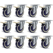 4'' Caster Wheels Heavy Duty Industrial Casters Shopping Cart Wheels Replacement