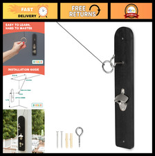 Hook and Ring Toss Game with Bottle Opener Magnetic Cap Catch - Indoor/Outdoor