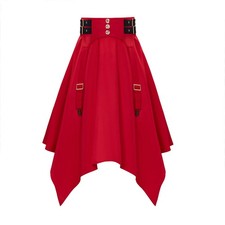Hot Punk Skirt Victorias Vintage A-Line Gothic Midi Skirt Cosplay Costume Party