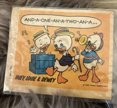 Vintage 1970's Disney Stickers Wonder Bread Huey, Louie , Dewey