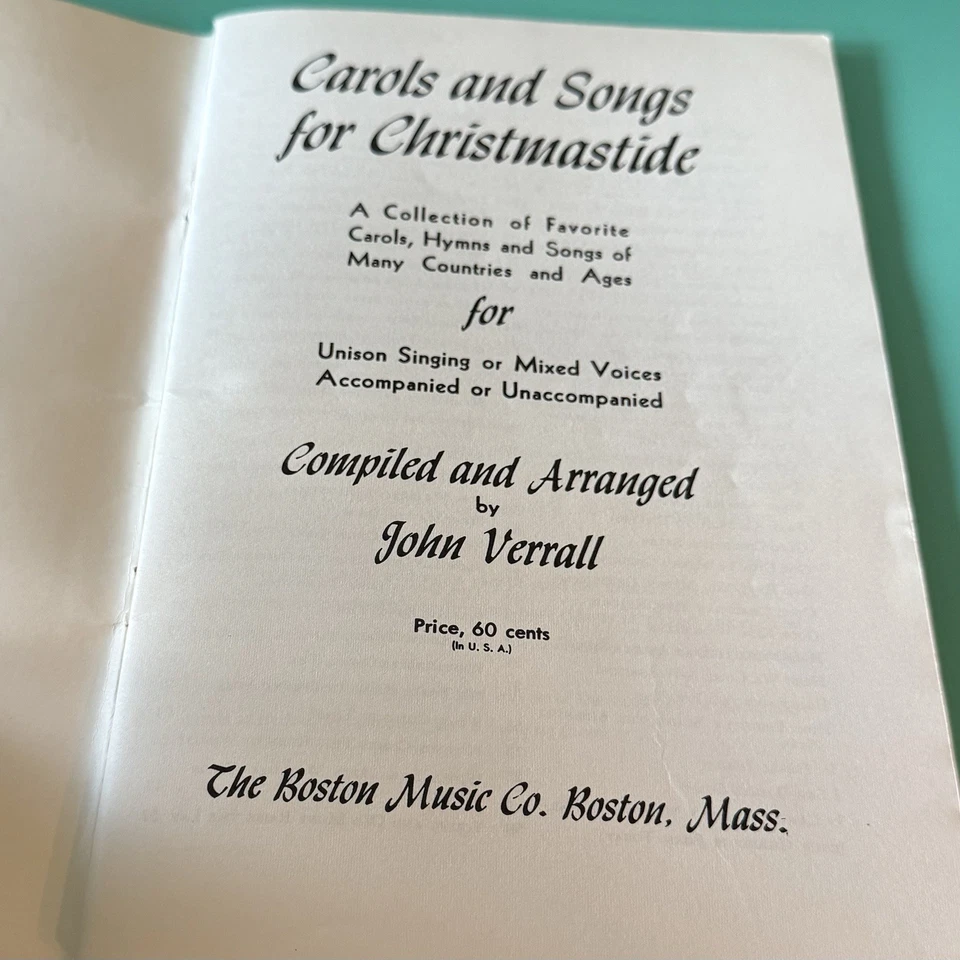 Cancionero de Navidad de colección años 50 villancicos y canciones para Navidad Boston Music Co. Foto 4 de 4