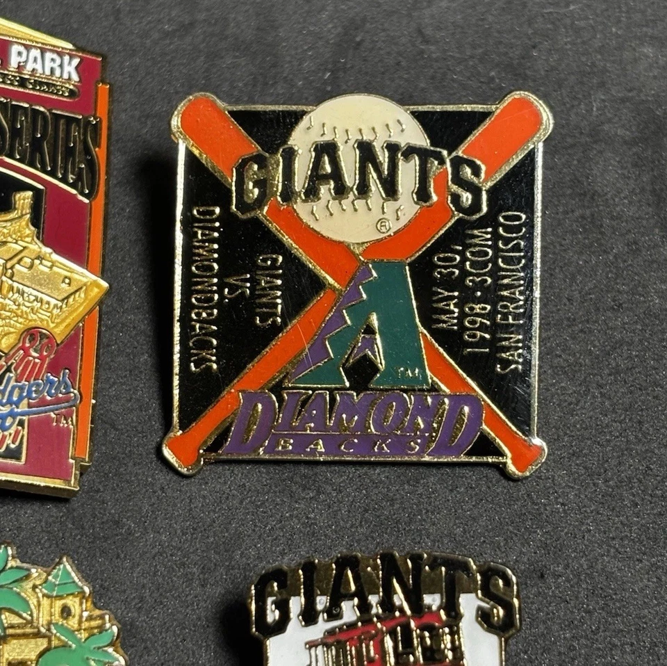 Lot Of 6 San Francisco Giants Pins 1997 Dodgers,Rangers,Angels,Brewers,D-Backs!! - Image 4 of 4
