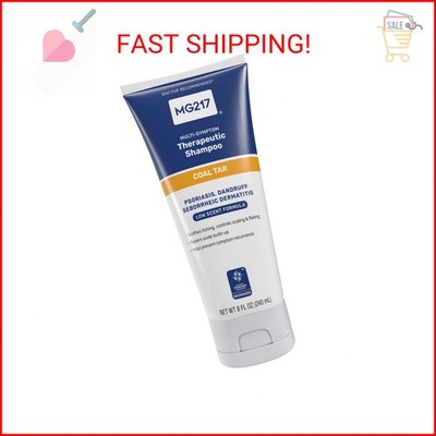 MG217 Psoriasis Shampoo with Coal Tar, Therapeutic Scalp Treatment, Controls Itc