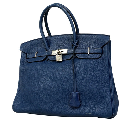 Hermes Birkin 35 Togo Bleu de Bruss Handbag, □N Stamp (Stamp uncle... GZl1ieqk
