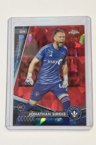 2024 Topps Chrome Sapphire MLS Jonathan Sirois Rookie Red Cracked Ice /5