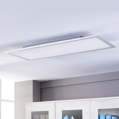 Lindby LED Panel Deckenleuchte Lampe Livel silber Metall 120cm x 30cm183