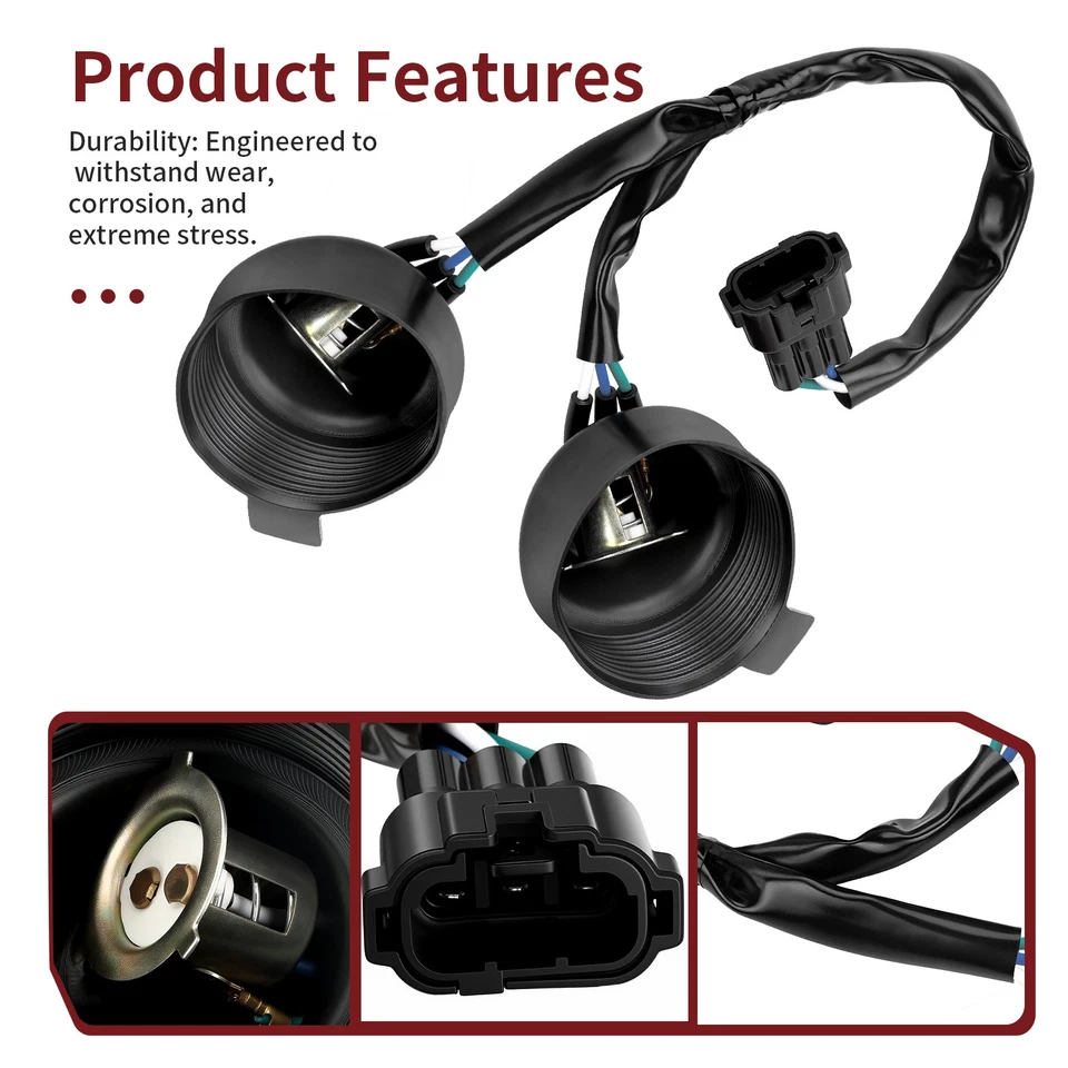 Enchufe de faro para Honda TRX450R 2006-2009 / TRX450ER 2006-2014 33130-HP1-600 Foto 2 de 4