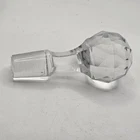 Vintage Crystal Glass Bottle Decanter Faceted STOPPER ONLY Signed Magnagese Glow