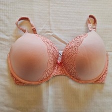 Victoria's Secret Perfect Shape Bra   36DD   Blush Pink Lace