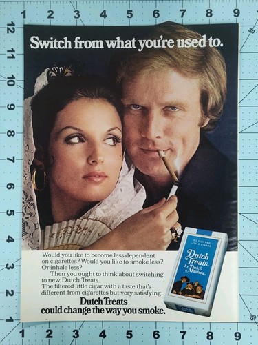 1973 Dutch Masters Dutch Treats Little Cigars Print Ad Tobacco VTG Original