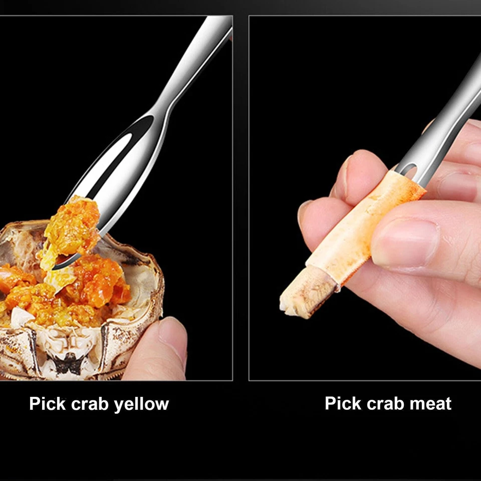 Crab Cracker Tool Lobster Crackers Crab Leg Picks and Forks Seafood Tools Set - Image 3 of 4