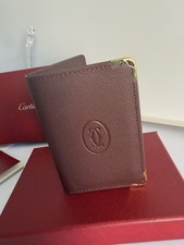 NEW Cartier Card Holder – Burgundy Leather – Gift Box