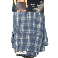NWT AMERICAN EAGLE 4" Stretch Pocket Boxer Sz XS-S-L-XL Blue Plaid 11