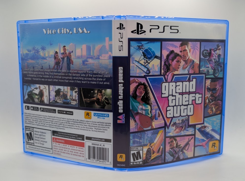 Grand Theft Auto GTA 6 VI - PS5 Empty Case Replacement (No Game)