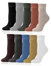 10 Pairs Winter Boot Socks Women Thermal Warm Thick Knitted Multicolor Neutral