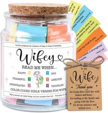 Inspirational Bible Verse Jar - Perfect Gift for Wife's Birthday or Anniversary