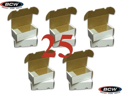 25 Storage / Shipping Boxes BCW 400 Count Cardboard Baseball Sport Trading Card