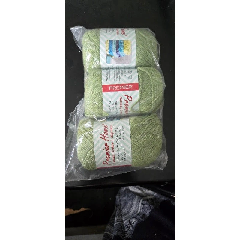 Hilados de algodón Premier Yarns Home - Juego de 3 verdes lisos Foto 3 de 3
