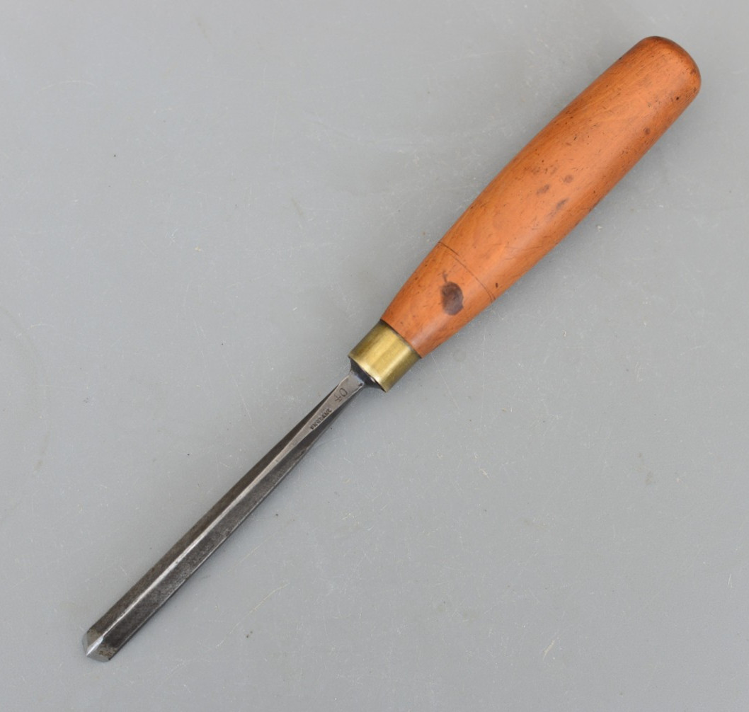 Vintage S.J.Addis England Carving V-tool No 40 / Gouge Chisel Woodcarving Sculpt
