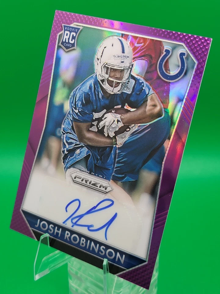 2015 Panini Prizm Rookie Signatures Violet Prizm Josh Robinson #RS-JR Auto RC - Image 3 of 4