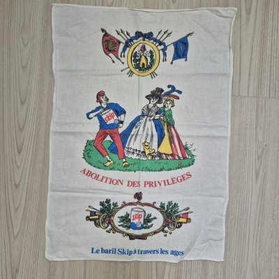 Vintage French Skip Waschmittel The Barrel Skip Through The Ages Geschirrtuch