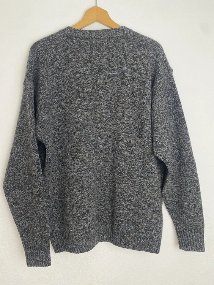 Vtg Pendleton Men's L Blue/Gray Multicolor Shetland Wool V-Neck Grandpa Cardigan - Image 4 of 4