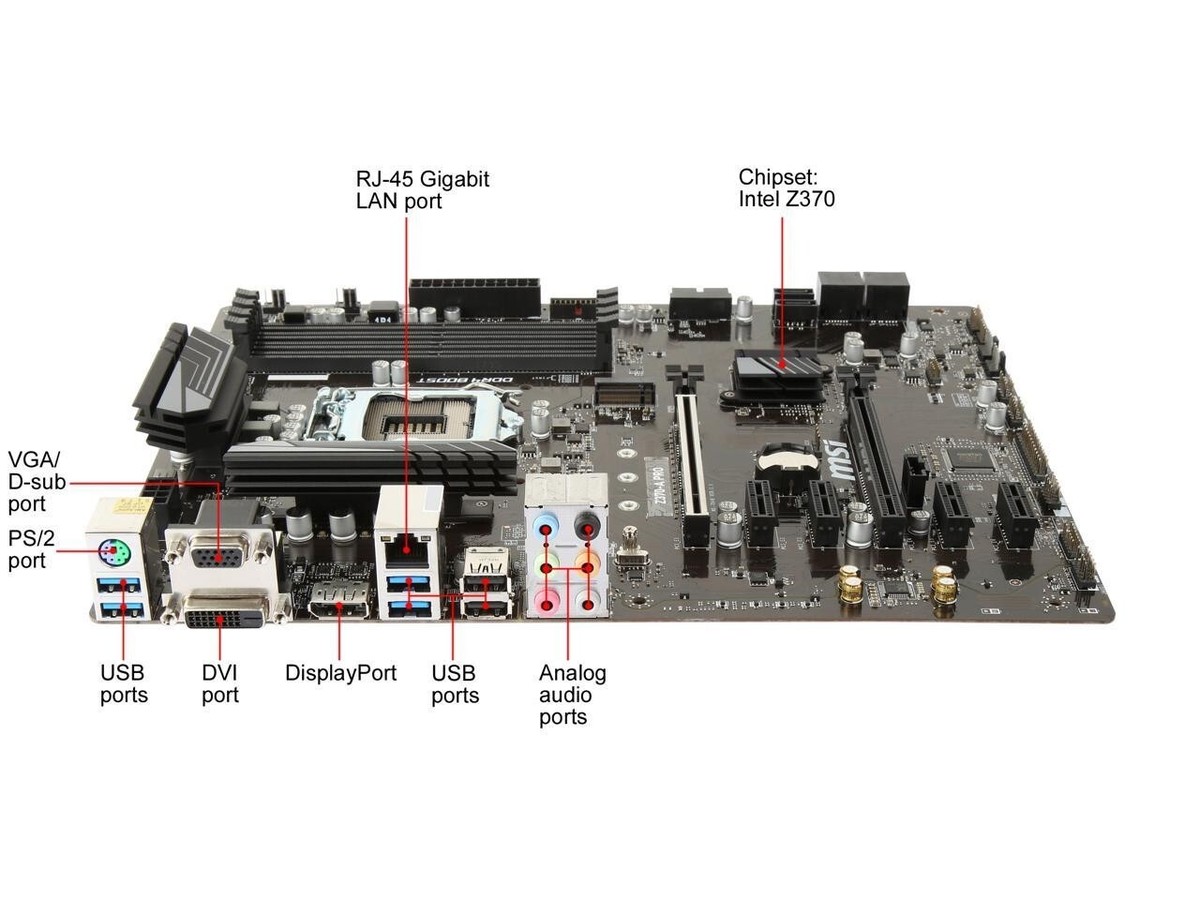 compatible MSI Z370-A PRO 8th 9th Z370 LGA1151 VGA DVI-D DDR4 ATX