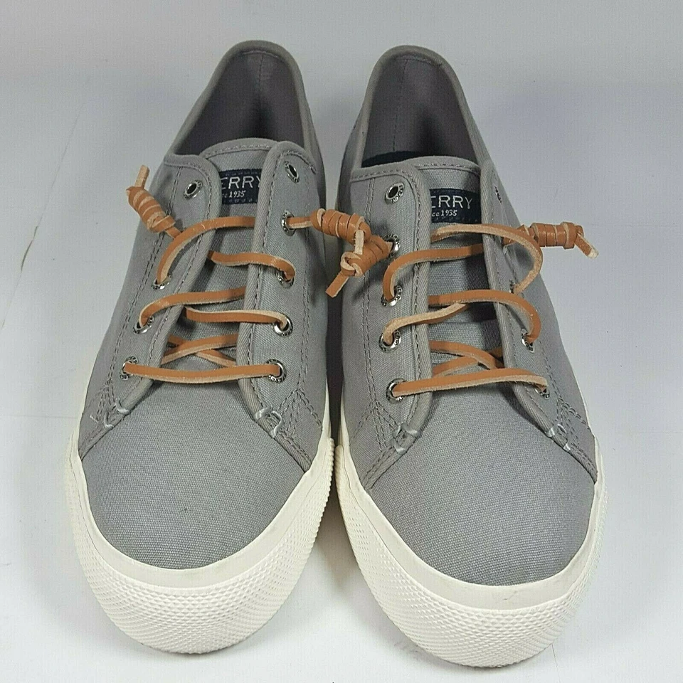 Sperry Top Sider 女式运动鞋灰色厚底休闲舒适 9 40 全新 — 第 4/4 张图片