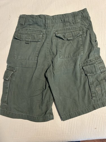 Boy Scouts of America Uniform Shorts Youth 14 Green Cargo Kid - Picture 6 of 9