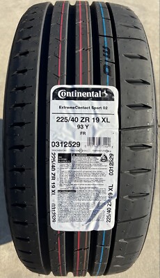 Set of TWO BRAND NEW 225/40ZR19 93Y Continental ExtremeContact