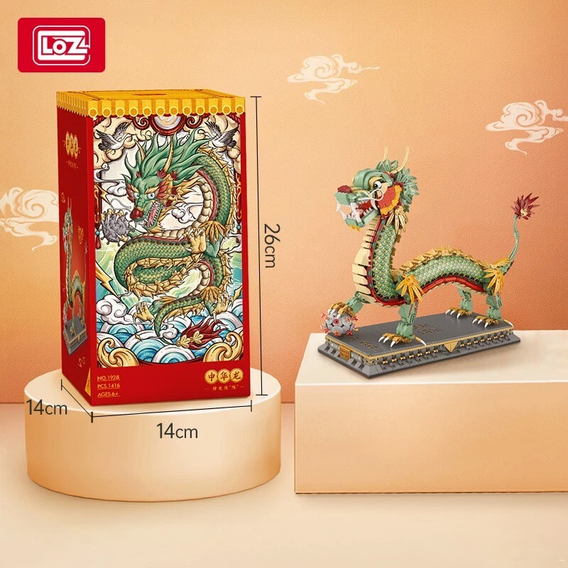 LOZ Chinese Chic Series Dragon Gift Toy Idea (1416 Pcs)Mini Building Blocks 1928 - image 3 of 4