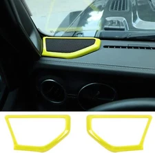 2X Yellow A Pillar Speaker Frame Trim Decor Cover for Jeep Wrangler JL JLU 2018+