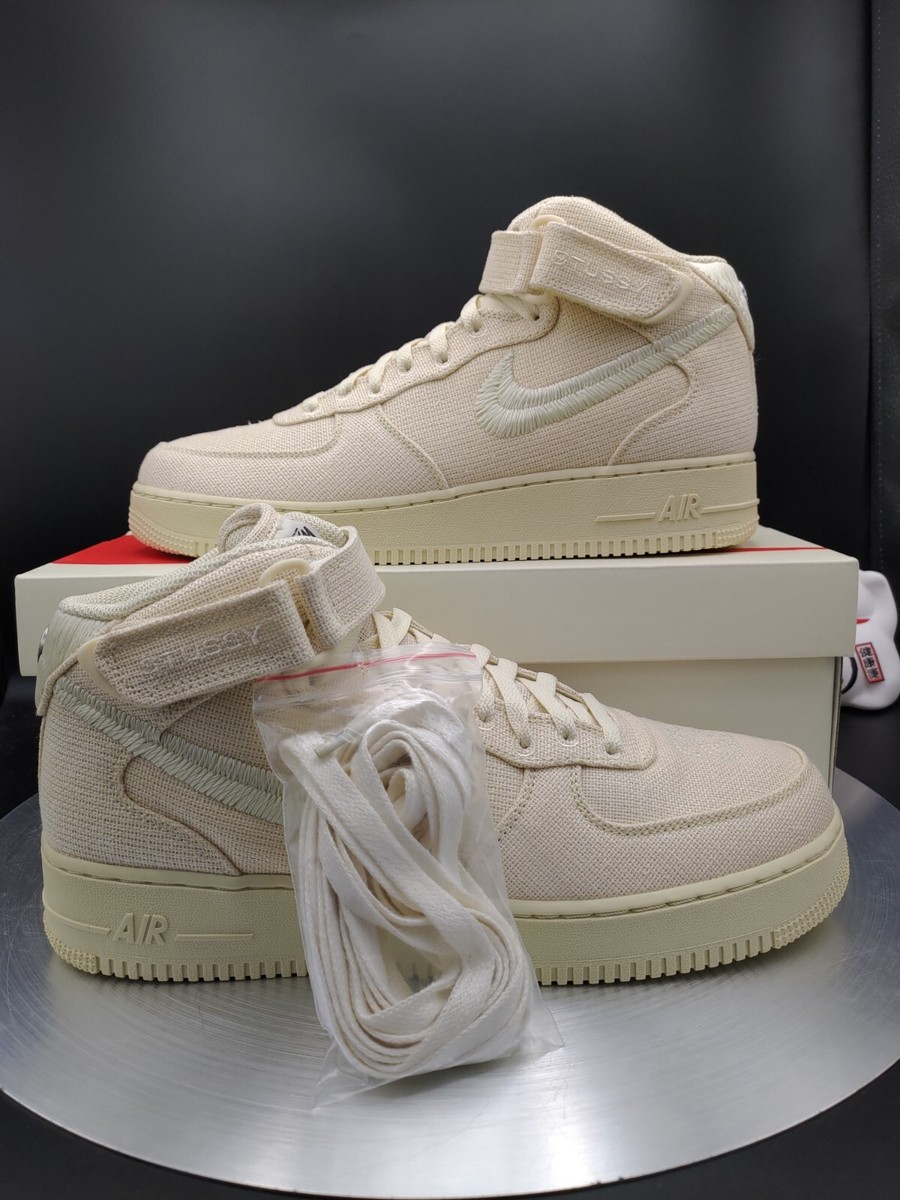 Nike x Stussy★コラボ AIR FORCE 1 ’07 MID SP DJ7841-200 Stussy x Nike Air Force 1 Mid 'Fossil' Men's Size 10.5