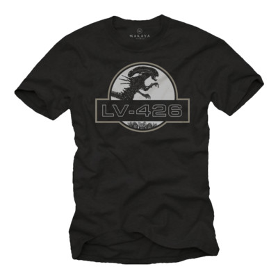 COOL NERD GAMER MENS T SHIRT WITH ALIEN - SHORT SLEEVE VINTAGE MOVIE TEE