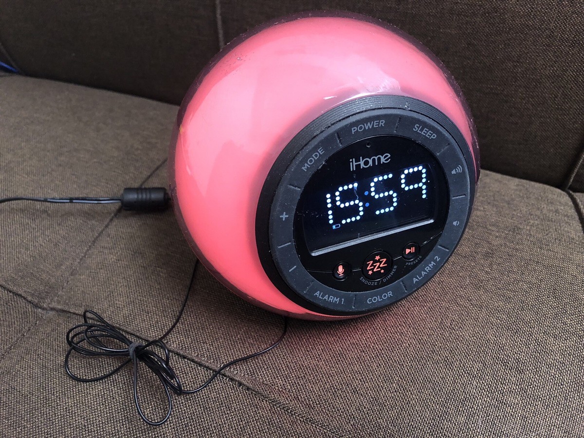 Color Changing Alarm Ihome Alarm Clock Bluetooth Speaker Bluetooth