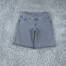 JAG Jeans Shorts Womens 10 Blue Classic Fit Elastic Pull On Chino 31x9*