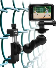 C08 Aluminum Smartphone Fence Mount Compatible for Gopro/Pocket Radar/Mevo St...