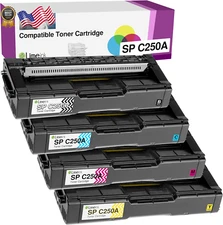 Limeink Title Compatible Toner Cartridges Replacement for Ricoh SP C250 C261SFN