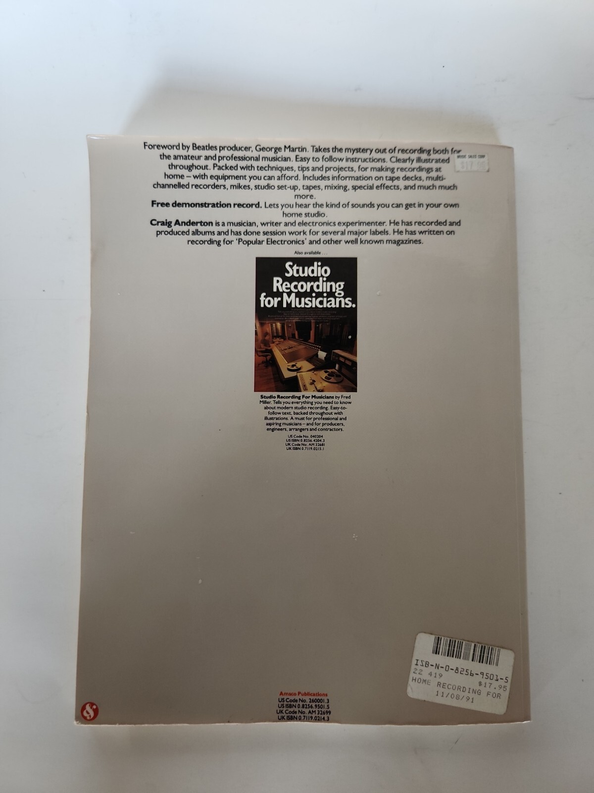 Home Recording for Musicians 9780891220190 eBay