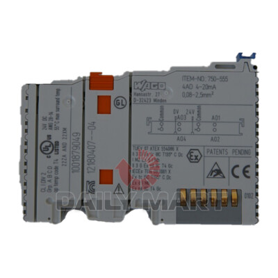 New In Box WAGO 750-555 Analog Output Module 4 Channel